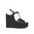 Saint Laurent Saint Laurent Tribute Wedge Sandals Black