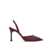 AMINA MUADDI Amina Muaddi Camelia Sling 90 Satin Pumps Red