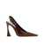 Saint Laurent Saint Laurent 'Dune' Leather Slingback Pumps Brown