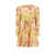 ZIMMERMANN Linen and silk dress with floral motif Yellow