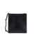 Jil Sander Leather shoulder bag with logo print Black