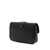 Pinko 'Love One Pocket' Black Shoulder Bag With Logo Patch In Smooth Leather Woman Black