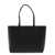 Tory Burch 'Mcgraw' Black Tote Bag Wit Double T Detail In Grainy Leather Woman Black