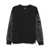 C.P. Company C.P. Company Diagonal Raised Fleece Mixed Quilted Crew Neck Sweatshirt Black