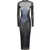 Jean Paul Gaultier Jean Paul Gaultier Mesh Crew Neck Long Dress Printed "Le Mâle" Clothing BLUE