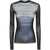 Jean Paul Gaultier Jean Paul Gaultier Mesh Crew Neck Top Printed "Le Mâle" Clothing BLUE