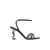 Saint Laurent Saint Laurent Opyum Leather Sandals Black