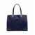 Tory Burch 'Ella Small' Blue Tote Bag With Tonal Logo Detail In Nylon Woman BLUE