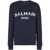 Balmain Balmain Sweater With Intarsia Logo BLUE