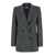 Alberta Ferretti Grey Double-Breasted Jacket With Peak Revers In Viscose Woman GREY