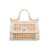 Dolce & Gabbana Dolce & Gabbana Kendra Small Straw Shopping Bag With Dg Logo: Beige