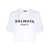 Balmain Balmain Printed Cropped T-Shirt Clothing WHITE