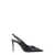 Dolce & Gabbana Leather slingback with metal Monogram Black