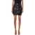 Balmain Leather mini skirt quilted Black