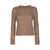 VICARIO CINQUE Round neckline Mohair pullover Mabella. Very slim fit. Brown