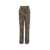 Elisabetta Franchi Pleated crepe trousers with animal print Brown