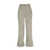 VICARIO CINQUE Palazzo trousers in stretch corduroy with American pockets and back buckle Partenope. Regular fit. Beige