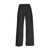 VICARIO CINQUE Viscose Milano stitch palazzo trousers with elastic and drawstring at the waist Petunia. Comfy fit. Black