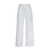 VICARIO CINQUE Viscose Milano stitch palazzo trousers with elastic and drawstring at the waist Petunia. Comfy fit. White