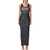 Jean Paul Gaultier Ribbed marinier double layer long dress Black