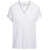 Brunello Cucinelli White V-Neck T-Shirt With  Monile Detail In Stretch Cotton Woman Brunello Cucinelli WHITE