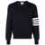 Thom Browne Thom Browne Milano Stitch Crew Neck Pullover In Cotton Crepe Clothing BLUE