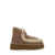 Mou 'Mini Eskimo' Brown Ankle Boots With Logo Patch On The Rear In Leather And Suede Woman BROWN