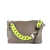 MY BEST BAG My Best Bag Taupe Grained Leather Bag With Chain Shoulder Strap GRAY