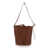 A.P.C. 'Ana Noisette' Brown Bucket Bag With Laminated Logo In Leather Woman BROWN