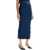 ROTATE Birger Christensen Midi Skirt With Contrasting Hemline NAVY BLAZER