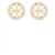 Tory Burch Orecchini Circle-Stud Crystal Logo GOLD