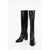 Paris Texas Solid Color Leather Knee-Length Boots Heel 8.5Cm Black