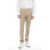 CORNELIANI Id Linen And Cotton Chinos Pants With Belt Loops Beige