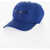 Alexander McQueen Solid Color Cap With Printed Logo Blue