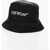 Off-White Solid Color Bucket Hat With Embroidered Logo Black