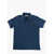 STONE ISLAND KIDS Solid Color 2-Button Polo Shirt With Contrasting Logo Patch Blue