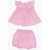 Polo Ralph Lauren Kids Two-Tone Striped Bloomer And Dress Set White