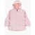 Polo Ralph Lauren Kids Cotton Blend Utility Jacket With Hood And Hodden Closure Pink