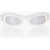 Dior Mirrored Lady Singlasses With Engraved Detail White