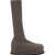 AMINA MUADDI Veneda Boots FUZZY RIBBED KNIT TAUPE