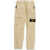 STONE ISLAND KIDS Stretch Cotton Cargo Pants With Elastic Waistband Beige