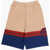 Gucci Colorblock Sweat Shorts Beige