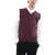 CORNELIANI Knitted V-Neckline Vest Burgundy