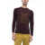 CORNELIANI Stretch-Cotton T-Shirt With Contrasting Print Burgundy