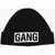 Neil Barrett Solid Color Gang Beanie With Contrasting Detail Black