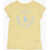 Polo Ralph Lauren Kids Solid Color Crewneck T-Shirt With Printed Logo Yellow