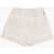 Moncler Kids Cotton And Nylon Shorts With Doble Pockets White