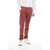 CORNELIANI Cotton Pants With Buttons Detailing Red