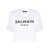 Balmain Balmain Cropped T-Shirt With Print WHITE