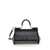 Dolce & Gabbana 'Sicily' Black Handbag With All-Over Rhinestone In Satin Blend Woman Black